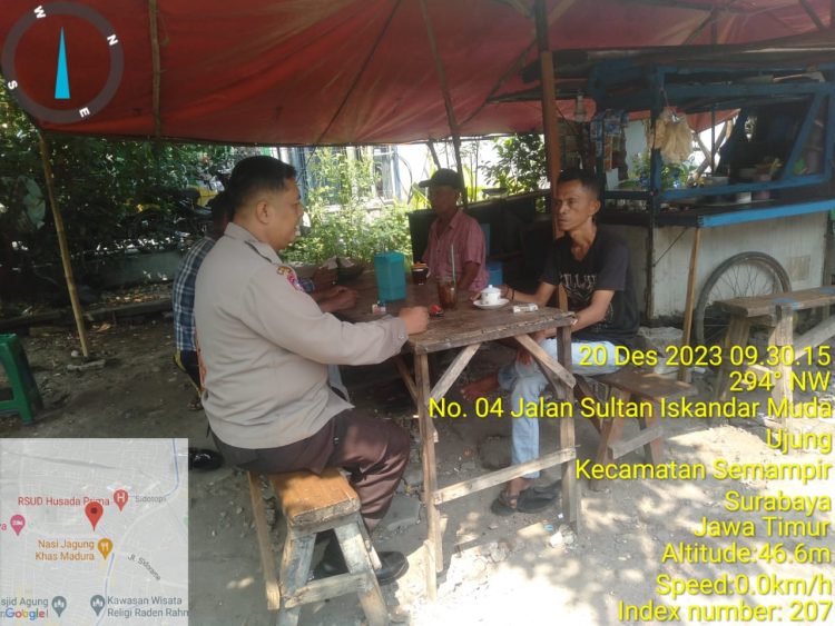 Polsek Semampir Sambang Warga Sawah Pulo SR dan Berikan Himbauan Penting