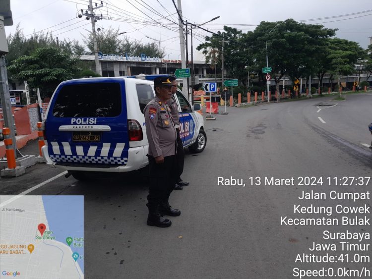 Polsek Kenjeran Tingkatkan Patroli Antisipasi 3C di Sentra Pasar Ikan Bulak