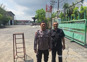 Polsek Asemrowo Laksanakan Patroli Dialogis di Kawasan Pergudangan Margomulyo, Antisipasi Kerawanan 3C