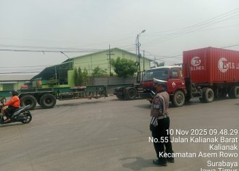 Patroli dan Pemantauan Arus Lalu Lintas Satlantas Polres Pelabuhan Tanjung Perak Berjalan Lancar