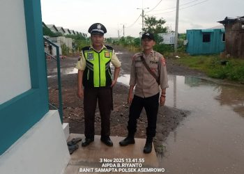 Polsek Asemrowo Laksanakan Patroli Pemantauan Objek Vital di Gudang PLN Tambak Langon